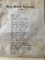 . - Einblattdruvk / Judaica -Isack Mosche Blauschild No 777