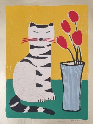 Laura Fiume (1953) - 2 Litografie su carta oro