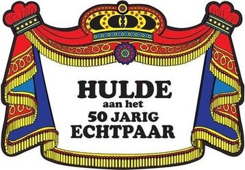 50 Jaar Getrouwd Deurbord 50cm, Verzenden, Nieuw
