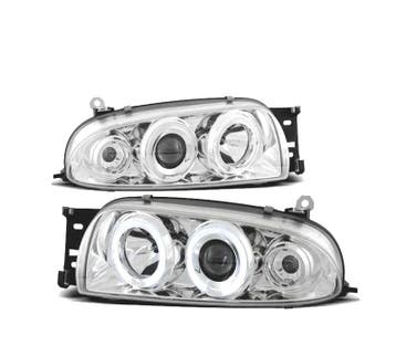 PHARES POUR FORD FIESTA MK4 95-99 ANGEL EYES CHROMÉ, Verzenden, Nieuw