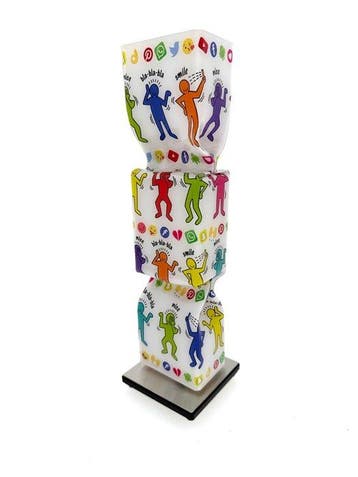 Michael Daniels - PopArt Communications - Haring - White, Antiek en Kunst