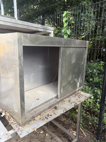 RVS Kast Schuifdeuren 111 x 40 x 69cm (B x D x H) Wordt scho, Ophalen of Verzenden, Nieuw in verpakking