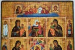 Icoon - Russisch-orthodoxe icoon Negen-delige icoon van de, Antiek en Kunst