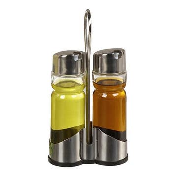 Menage | 2-delig | RVS/Glas | 220(h)mm EMGA, Verzenden, Nieuw in verpakking