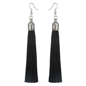 Fako Bijoux - Oorbellen - Kwast Romania XL - Zwart, Verzenden, Nieuw