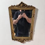 Wandspiegel - hout en gips - Franse antieke spiegel, Antiek en Kunst