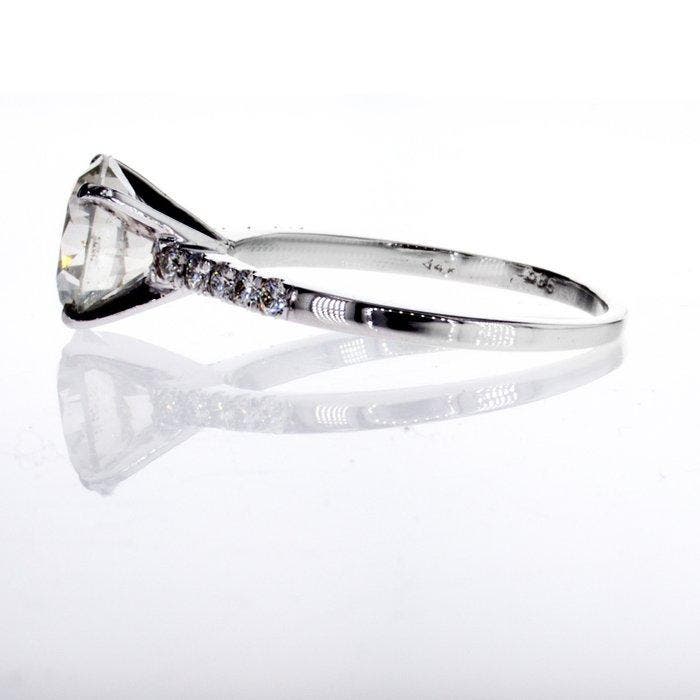 Zonder minimumprijs - Verlovingsring - 14 karaat Witgoud -, Handtassen en Accessoires, Antieke sieraden