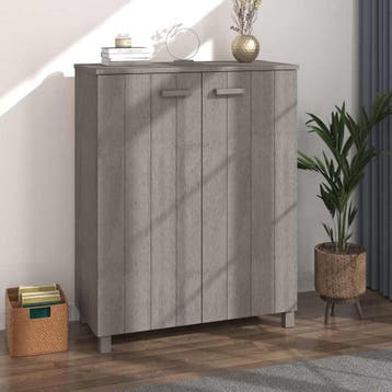 vidaXL Schoenenkast HAMAR 85x40x108 cm massief grenenhout, Verzenden