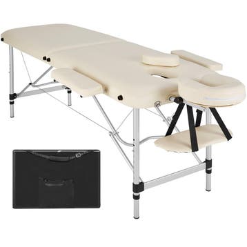 tectake Massagetafel 2 zones met matras en aluminium frame -, Verzenden