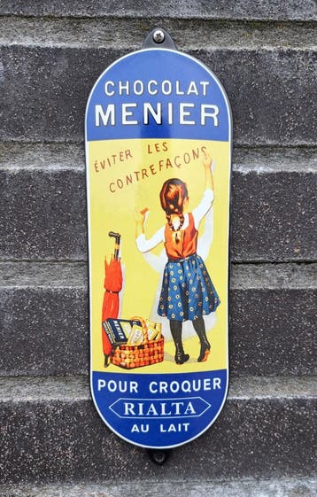 Emaille deurpost Chocolat Menier, Verzenden, Nieuw