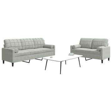 vidaXL 2-delige Loungeset met kussens en bolsters fluweel, Verzenden, Nieuw