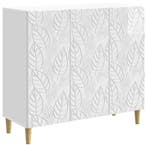 vidaXL Dressoir Hoogglans Wit 89 x 34,5 x 80 cm Bewerkt hout, Huis en Inrichting, Kasten | Dressoirs, Verzenden, Nieuw