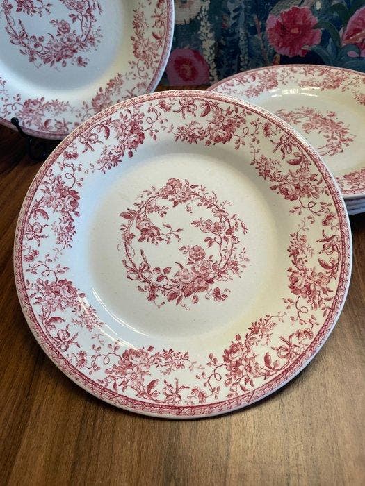 Gien - Bord (6) - Aardewerk, Antiek en Kunst, Antiek | Meubels | Tafels