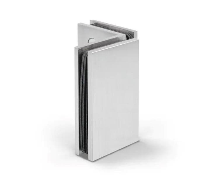 Glasklem Porto select 90° glas/glas - RVS, Doe-het-zelf en Bouw, Glas en Ramen, Nieuw, Verzenden