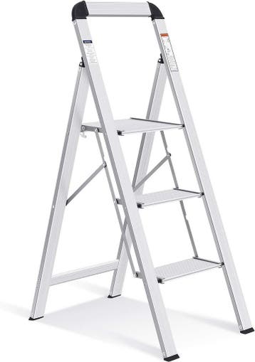 Kingrack Trapladder 3 treden | Retour deal | 34% korting!, Doe-het-zelf en Bouw, Verzenden, Trap, Zo goed als nieuw, Opvouwbaar of Inschuifbaar
