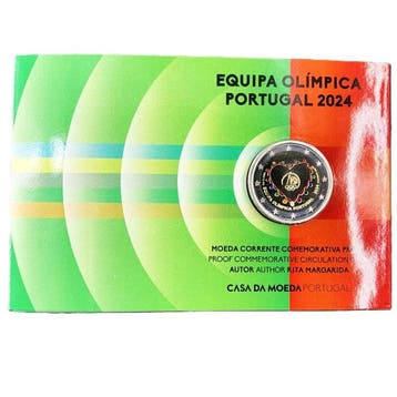 Portugal. 2 Euro 2024 Equipa Olímpica Portugal Proof