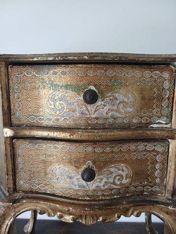 Commode - Bois doré - cabinet de style florentin