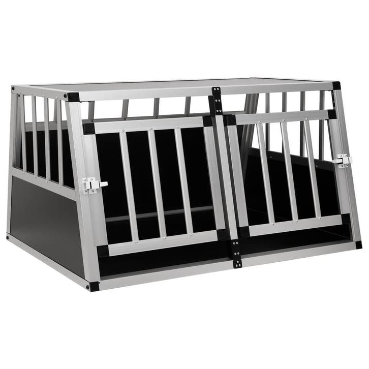 vidaXL Hondenbench met dubbele deur 89x69x50 cm, Animaux & Accessoires, Maisons pour chiens, Envoi