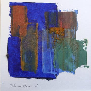 Rob van Oosten - Negen abstracte werken, Antiek en Kunst