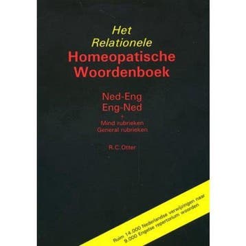 Relationele homeopathisch woordenboek 9789074456012 Otter, Verzenden, Gelezen, Otter