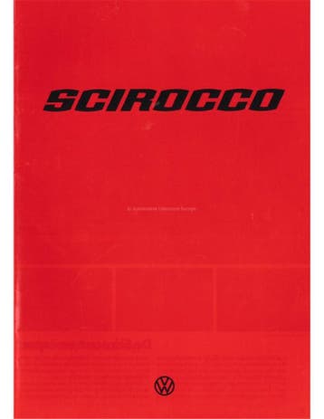 1977 VOLKSWAGEN SCIROCCO BROCHURE NEDERLANDS, Livres