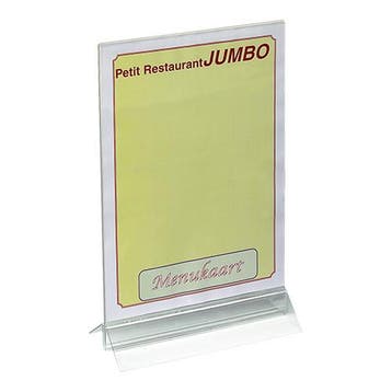 Menu Standaard | A4 | Transparant Plexiglas | 230x325(h)mm, Verzenden, Nieuw in verpakking