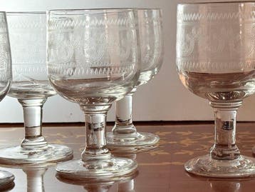 antieke wijnglazen - Verre à eau (6) - Verre