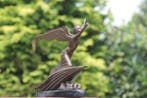 Sculpture, art deco THE AVIATOR - 30 cm - BRONS MARMER