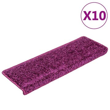 vidaXL Trapmatten 10 st 65x21x4 cm Violet Rechthoekige Rand, Verzenden, Nieuw