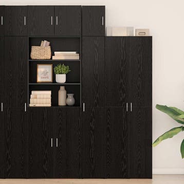 vidaXL Wandkast Zwart Eiken 30 x 42,5 x 39,5 cm Bewerkt hout, Verzenden, Nieuw