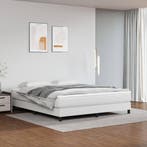 vidaXL Boxspring bed kunstleer wit 160x200 cm, Verzenden, Nieuw