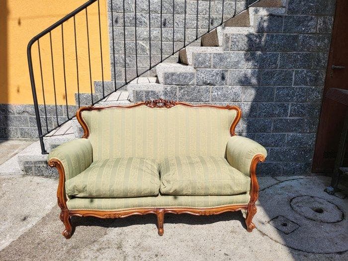 Canapé - Bois, Textile, Antiquités & Art, Antiquités | Autres Antiquités