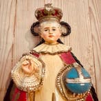 Statue, Kindje Jezus van Praag - 37.5 cm - Sculpture