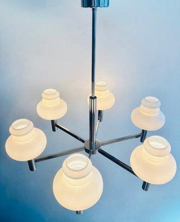 Lampe à suspendre - Chrome - Lustre suspendu de style