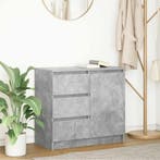 vidaXL Dressoir met lade 71x35x65 cm spaanplaat betongrijs, Verzenden, Nieuw