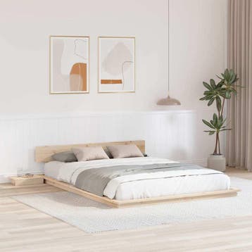 vidaXL Bedframe Bruin 150 x 200 cm Hout, Verzenden