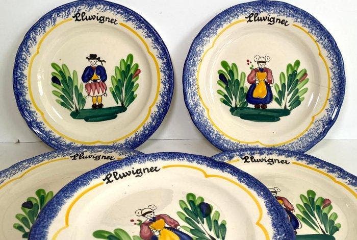 Bord (6) - Porselein - Met de hand geschilderd, Antiek en Kunst, Antiek | Meubels | Tafels