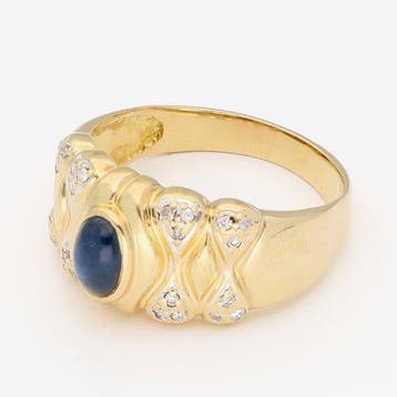 Bague - 18 carats Or jaune, Or blanc Diamant (Naturelle) -, Bijoux, Sacs & Beauté, Bagues