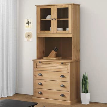 vidaXL Hoge kast VIGO 80x40x176 cm massief grenenhout, Verzenden, Nieuw