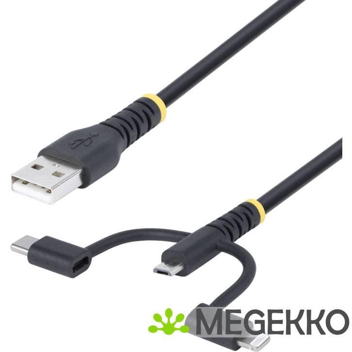 StarTech.com 1m Robuuste USB Multi Oplaadkabel, USB naar, Computers en Software, Overige Computers en Software, Nieuw, Verzenden