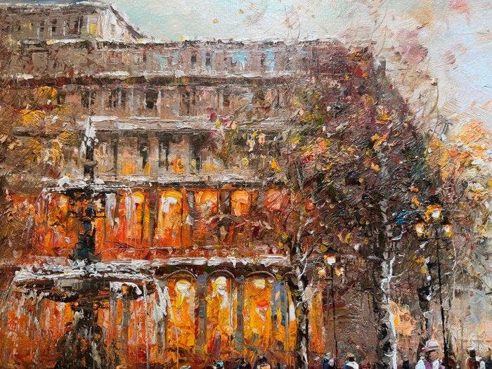 Christof Vevers (1962) - Les Boulevards de Paris sous la, Antiek en Kunst, Kunst | Schilderijen | Klassiek