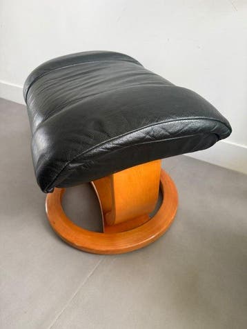 Ekornes - Voetenbank - voetenbank - Hout, Leder - Ekornes