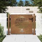 vidaXL Poort 100x100 cm boomontwerp cortenstaal, Verzenden, Nieuw