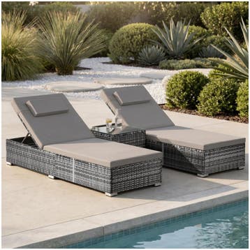Wicker-tweepersoonsligbed met tafel Carbonera, Tuin en Terras, Tuinsets en Loungesets, Verzenden, Nieuw
