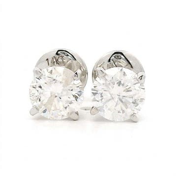 Oorbellen - 14 karaat Witgoud - 1.07ct. tw. Diamant, Nieuw