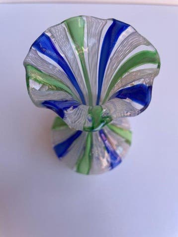 Murano - Vaas - Glas - Zanfirico Latticino