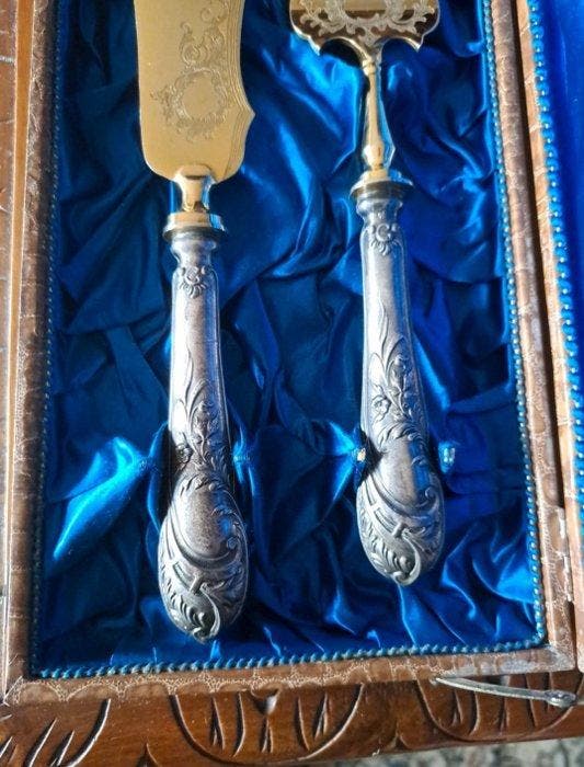 Visbestekset - .800 zilver - Zilveren bestek met co, Antiek en Kunst, Antiek | Zilver en Goud