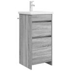 vidaXL Badkamer Vanity met Wastafel Grijs Sonoma 42 x 40 x, Maison & Meubles, Tables | Coiffeuses, Verzenden