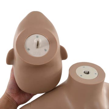 vidaXL Etalagepop sexy vrouw met glazen voet 180 cm beige, Verzenden