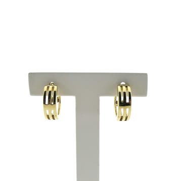 Toni Gard luxe gouden creolen; Ø 17 mm (Oorbellen), Ophalen of Verzenden, Gebruikt, Goud, Goud